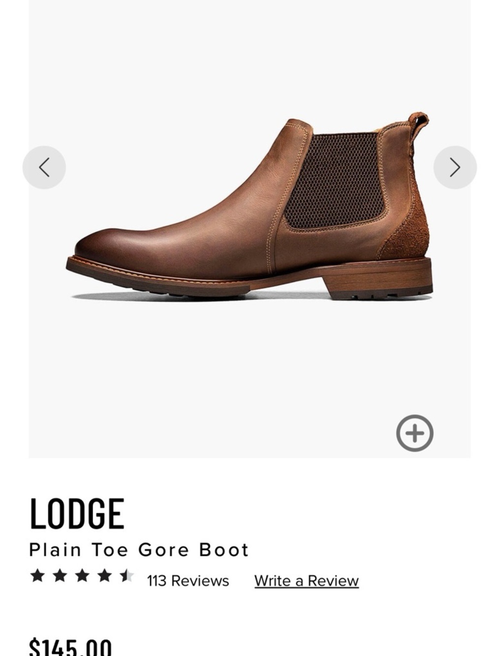 Florsheim Lodge Plain Toe Chelsea Boot - Brown
